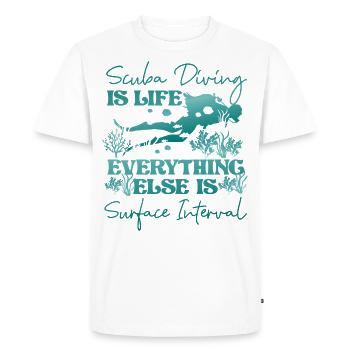 Diver Scuba Diving Is Life - T-shirt Premium bio Homme - blanc - Devant - Nico (187cm)