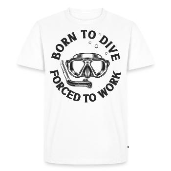 Scuba Diving Diver Born To Dive - T-shirt Premium bio Homme - blanc - Devant - Nico (187cm)