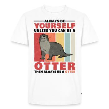 Loutre toi-même la loutre cadeau de loutre - T-shirt Premium bio Homme - blanc - Devant - Nico (187cm)