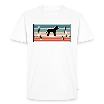 Lagotto Romagnolo Heartbeat Truffle Dog Gift - Men's Premium Organic T-Shirt - white - Front - Nico (187cm)