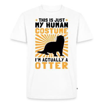 C’est ma loutre costume de loutre loutre de loutre - T-shirt Premium bio Homme - blanc - Devant - Nico (187cm)