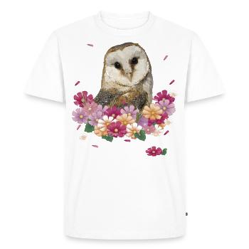 Hibou - T-shirt Premium bio Homme - blanc - Devant - Nico (187cm)