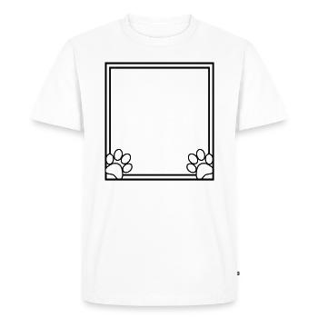 Cadre Patots chiens propriétaires de chiens - T-shirt Premium bio Homme - blanc - Devant - Nico (187cm)