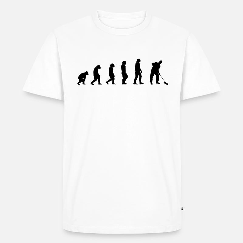 Gebäudereiniger Evolution Fensterputzer Putzkraft - Männer Premium Bio T-Shirt - Weiß