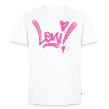 Leni Name Graffiti T Shirt - Men's Premium Organic T-Shirt - white - Front - Nico (187cm)