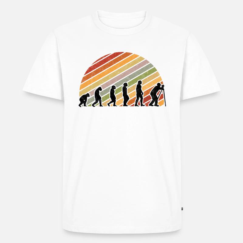 Vermessungstechniker Evolution Vermesser - Männer Premium Bio T-Shirt - Weiß