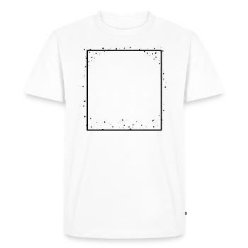 Star frame with dot decoration - Men's Premium Organic T-Shirt - white - Front - Nico (187cm)