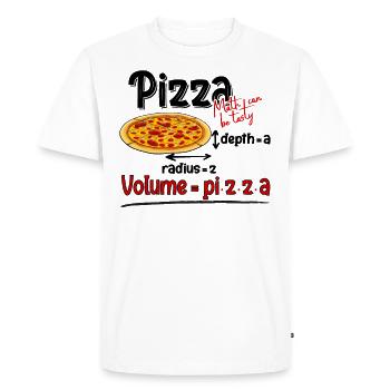 Formula Funny Pizza and Math Meme Math Teacher - Men's Premium Organic T-Shirt - white - Front - Nico (187cm)