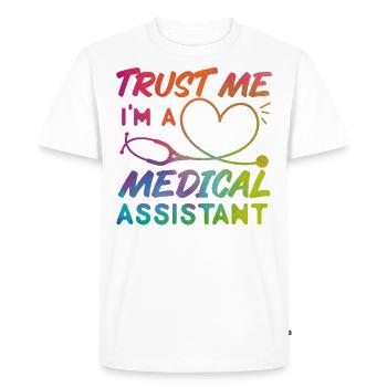 Certified Medical Assistant - Men's Premium Organic T-Shirt - white - Front - Nico (187cm)