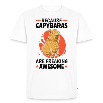 Capybara sont fantastiques capybara d’Amérique du Sud - T-shirt Premium bio Homme - blanc - Devant - Nico (187cm)