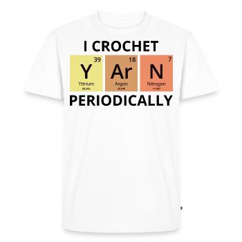 Crochet Crochet Crochet Crocheter Fil Drôle - T-shirt Premium bio Homme - blanc - Devant - Nico (187cm)