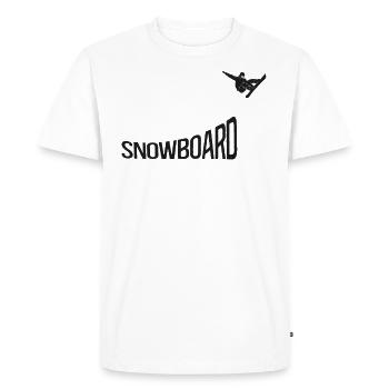 Snowboarding Snowboard Snowboard - Men's Premium Organic T-Shirt - white - Front - Nico (187cm)