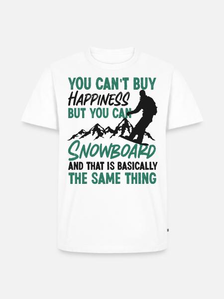Snowboarding Snowboard You Can'T - Men's Premium Organic T-Shirt - white
