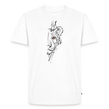 Lionne sketchy - T-shirt Premium bio Homme - blanc - Devant - Nico (187cm)