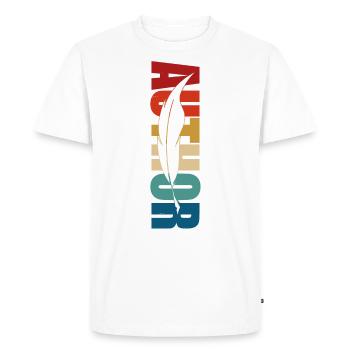 Écriture de roman rétro Écrivain & - T-shirt Premium bio Homme - blanc - Devant - Nico (187cm)
