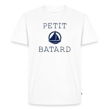 Petit batard logo - T-shirt Premium bio Homme - blanc - Devant - Nico (187cm)