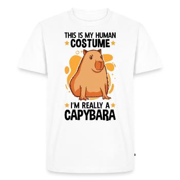 Costume de Capybara Capybara d’Amérique du Sud - T-shirt Premium bio Homme - blanc - Devant - Nico (187cm)