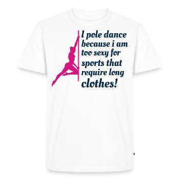 Pole Sport Dance Dancer Competition Acrobatics - Men's Premium Organic T-Shirt - white - Front - Nico (187cm)