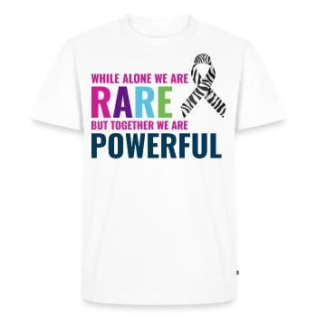 Rare Disease Awareness Day Zebra Ribbon Fighter - Men's Premium Organic T-Shirt - white - Front - Nico (187cm)