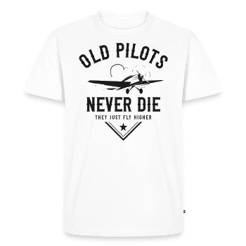 Airplane Pilot Retirement Vintage - Men's Premium Organic T-Shirt - white - Front - Nico (187cm)