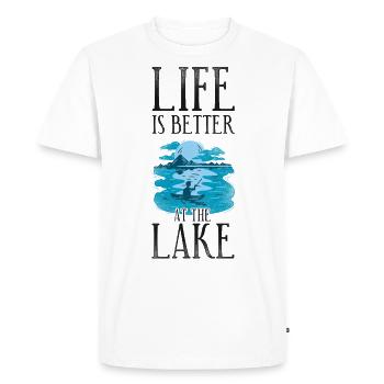 Canoe Canoeing Vintage Life Is - Men's Premium Organic T-Shirt - white - Front - Nico (187cm)