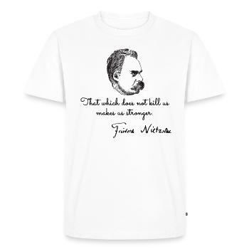 Nietzschéenne - T-shirt Premium bio Homme - blanc - Devant - Nico (187cm)