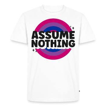 Bisexuel Bi Pride Flag Assume - T-shirt Premium bio Homme - blanc - Devant - Nico (187cm)