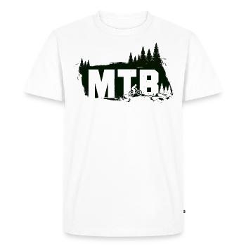 Enduro MTB Mountain Bike Riding - Men's Premium Organic T-Shirt - white - Front - Nico (187cm)