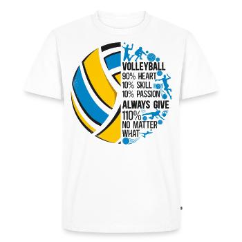 Joueur de volleyball Équipe Vintage - T-shirt Premium bio Homme - blanc - Devant - Nico (187cm)