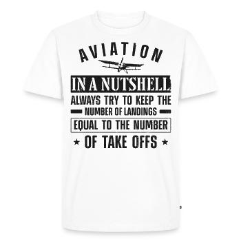 Pilote d’avion Vintage Biplane - T-shirt Premium bio Homme - blanc - Devant - Nico (187cm)