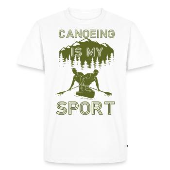 Canoe Canoeing Canoeing Is My - Men's Premium Organic T-Shirt - white - Front - Nico (187cm)