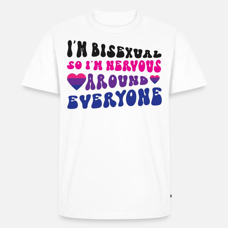 Bisexual Bi Pride Flag I'M - Männer Premium Bio T-Shirt - Weiß