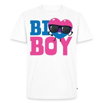Bisexual Bi Pride Flag Heart Bi - Men's Premium Organic T-Shirt - white - Front - Nico (187cm)