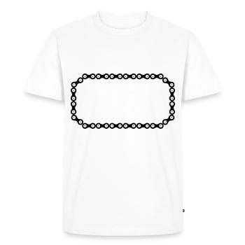 Symbole vélo personnalisable - T-shirt Premium bio Homme - blanc - Devant - Nico (187cm)