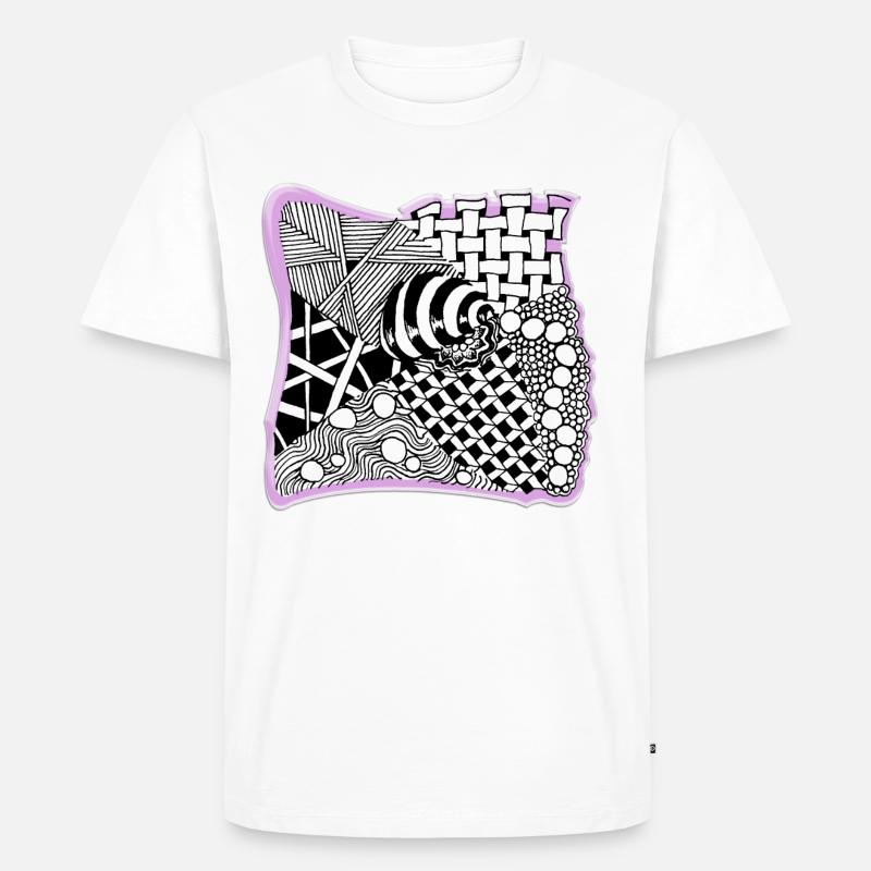 Zentangle Muster patterncontest - Männer Premium Bio T-Shirt - Weiß
