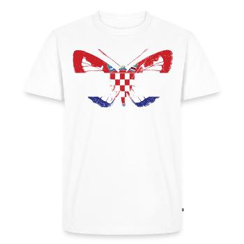Croatie Croate Hrvatska Croatie Croates Croates Croates - T-shirt Premium bio Homme - blanc - Devant - Nico (187cm)