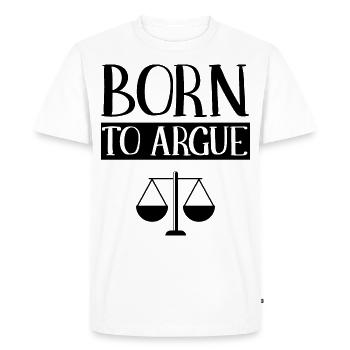 Né pour argumenter avocat avocat - T-shirt Premium bio Homme - blanc - Devant - Nico (187cm)