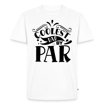 coolest dad by papa par père golf golf golf - T-shirt Premium bio Homme - blanc - Devant - Nico (187cm)