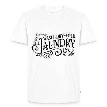 wash dry fold the laundry wash laundry gift - Men's Premium Organic T-Shirt - white - Front - Nico (187cm)