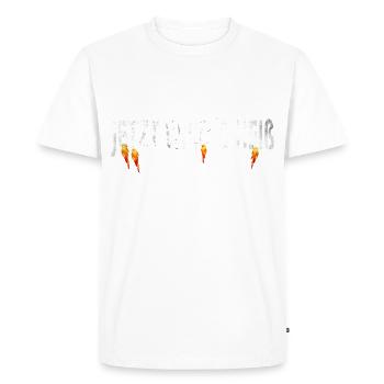 Il fait chaud, le flirt des pompiers - T-shirt Premium bio Homme - blanc - Devant - Nico (187cm)