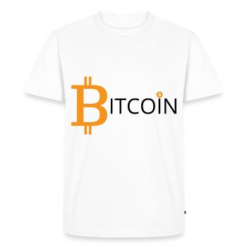 Bitcoin - T-shirt Premium bio Homme - blanc - Devant - Nico (187cm)