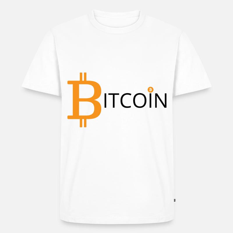 Bitcoin - Männer Premium Bio T-Shirt - Weiß