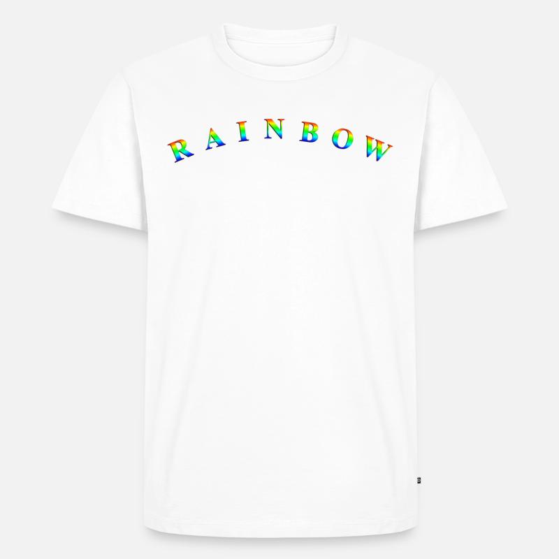Rainbow-Text-Gebogen - Männer Premium Bio T-Shirt - undefined