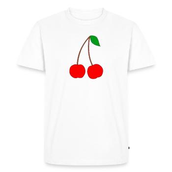 Cerises - T-shirt Premium bio Homme - blanc - Devant - Nico (187cm)