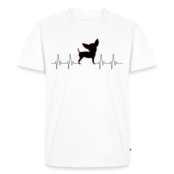 Amour de Chihuahua - T-shirt Premium bio Homme - blanc - Devant - Nico (187cm)