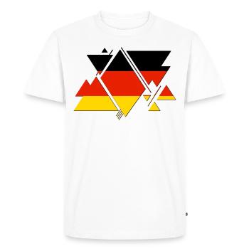 Deutschland Germany Flagge Flag - Men's Premium Organic T-Shirt - white - Front - Nico (187cm)