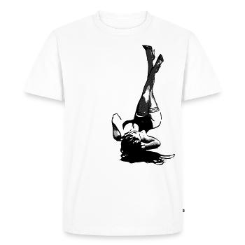 2reborn legs jambes lingerie lingerie talons hauts - T-shirt Premium bio Homme - blanc - Devant - Nico (187cm)