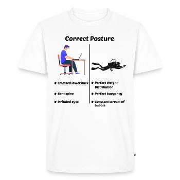 Plongée sous-marine Plongeur Ingénieur informatique Programmeur - T-shirt Premium bio Homme - blanc - Devant - Nico (187cm)