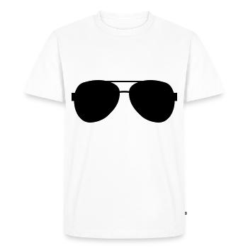 sunglasses - Men's Premium Organic T-Shirt - white - Front - Nico (187cm)