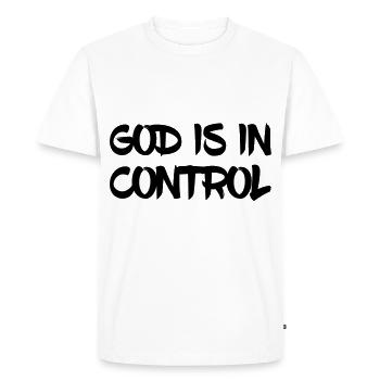 GOD IS IN CONTROL God has the situation under control - Men's Premium Organic T-Shirt - white - Front - Nico (187cm)